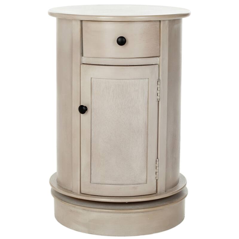 SAFAVIEH Celestia Grey Swivel Storage Accent Table - 18Wx18Dx26H - Vintage Grey