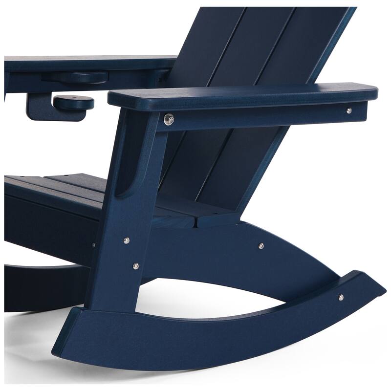 Laguna Kids Outdoor Poly Adirondack Rocking Chair with Cup Holder (Set of 2)