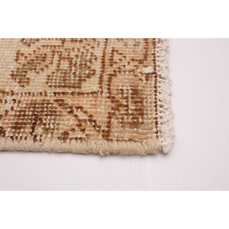 ECARPETGALLERY Hand-knotted Antalya Vintage Beige Wool Rug - 6'10 x 9'9