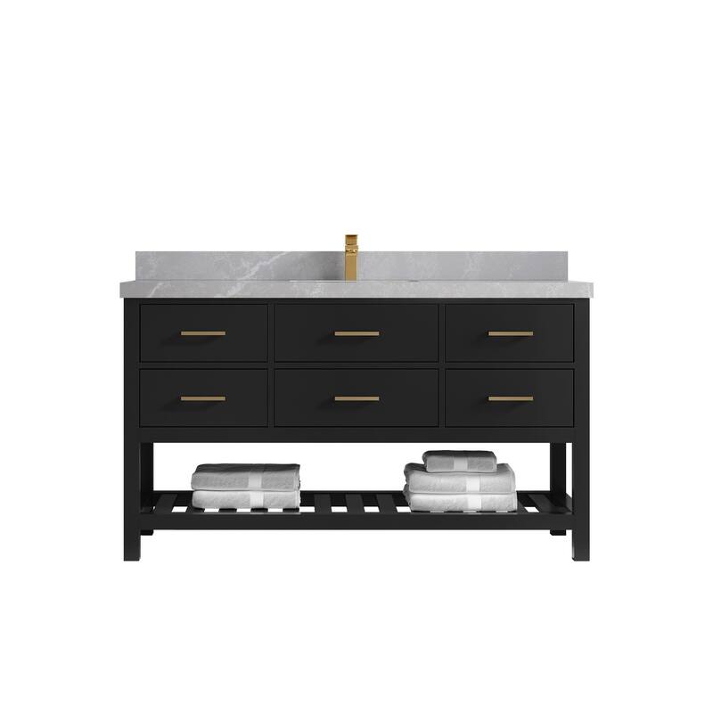 Willow Collections 60 in. W x 22 in. D Parker Single Sink Bathroom Vanity with Countertop