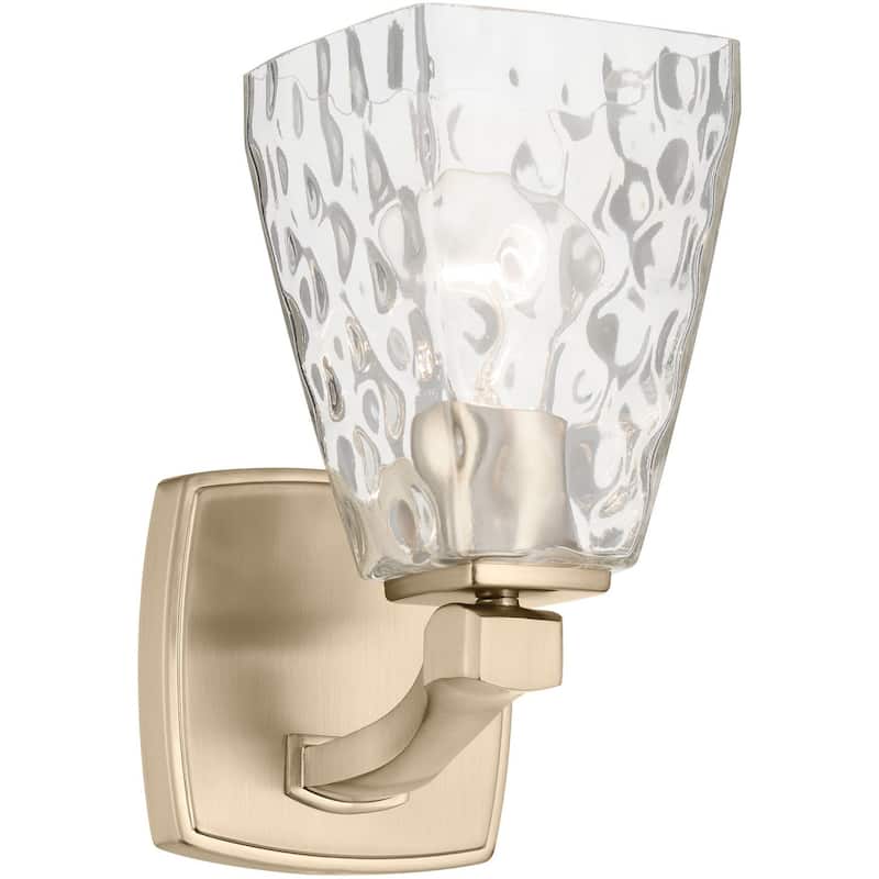 Kichler 55214WTR Marant 10" Tall Bathroom Sconce with Clear Water - Champagne Bronze