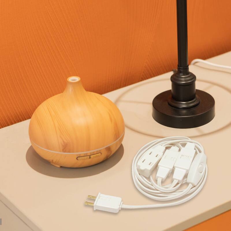 12' Indoor Polarized Extension Power Cord with 9-Outlets
