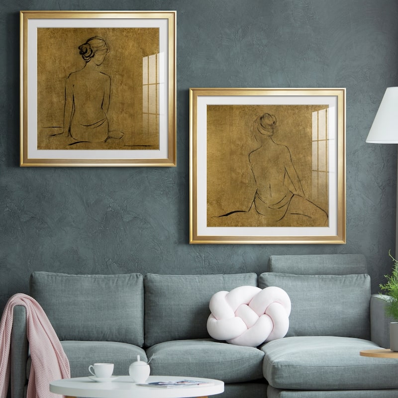 Golden Bather I Premium Framed Print - Ready to Hang