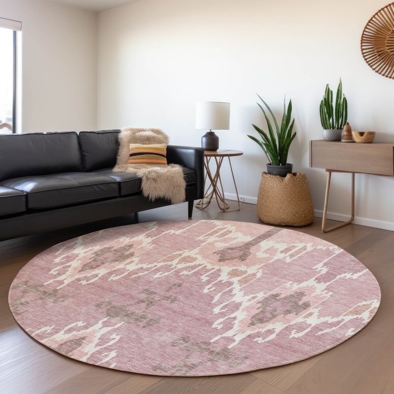 Machine Washable Indoor/ Outdoor Chantille Boho Global Rug