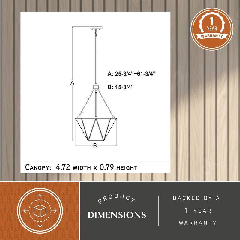 Burnett 3-Light Brass Mid-Century Modern Pendant, White Glass Shade, Adj Height Ceiling Chandelier Dining Room Fixture