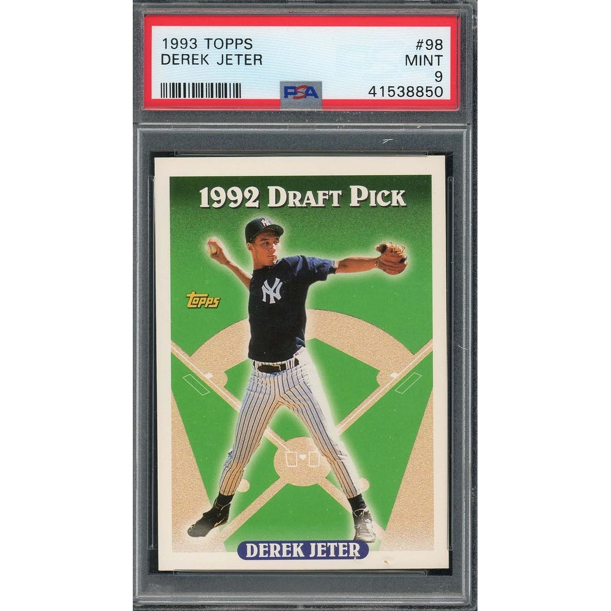 Derek Jeter 1993 Topps Baseball Rookie Card RC #98 Graded PSA 9
