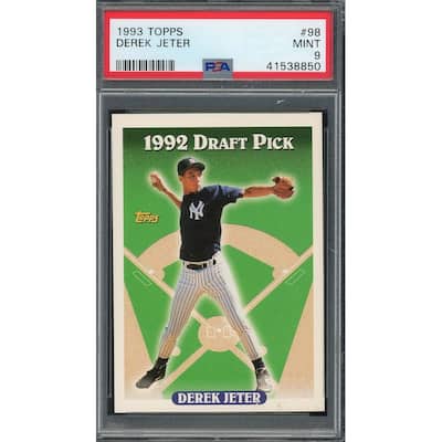 Derek Jeter 1993 Topps Baseball Rookie Card RC #98 Graded PSA 9 - 8'6" x 11'6"