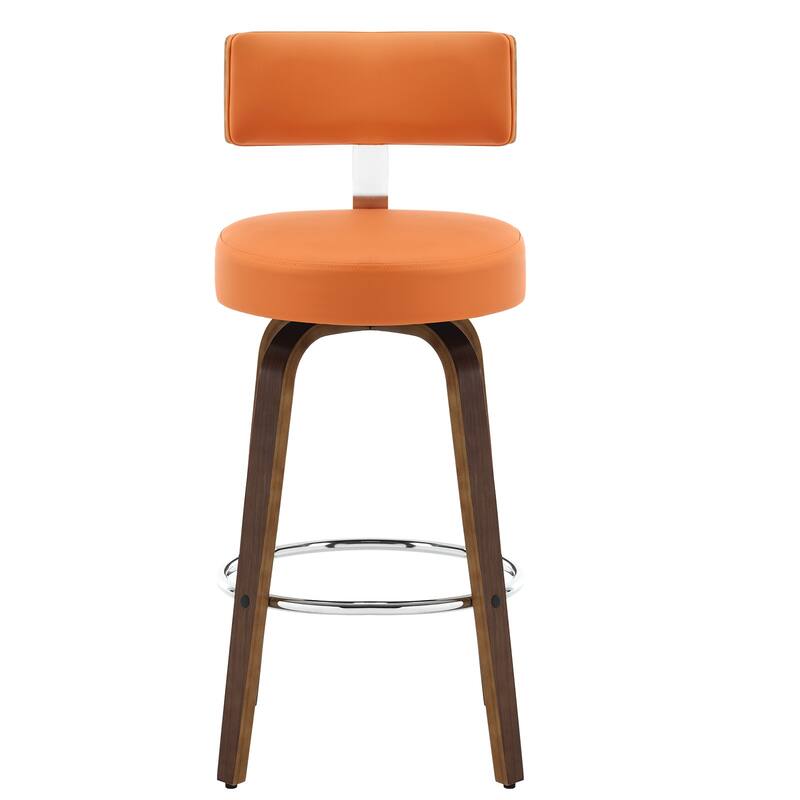 Faux Leather Upholstered Swivel Counter/ Bar Stools Set of 1/2/4