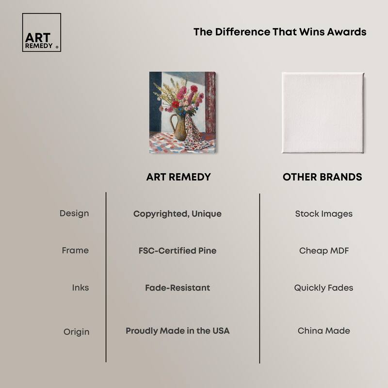 Draped in Flowers Canvas by Art Remedy, Gallery Wrapped