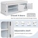 preview thumbnail 14 of 28, Merax 4 Doors Storage Bench with Adjustable Shelves and Removable Cushion