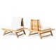 preview thumbnail 14 of 13, Sedona Outdoor Acacia Wood Chair (Set of 2) by Christopher Knight Home Teak Finish + White Cushion