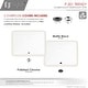 preview thumbnail 8 of 10, STYLISH 18 inch Rectangular Undermount Porcelain Bathroom Sink with 2 Overflow Finishes - 18 1/4" x 13" x 7 1/2"
