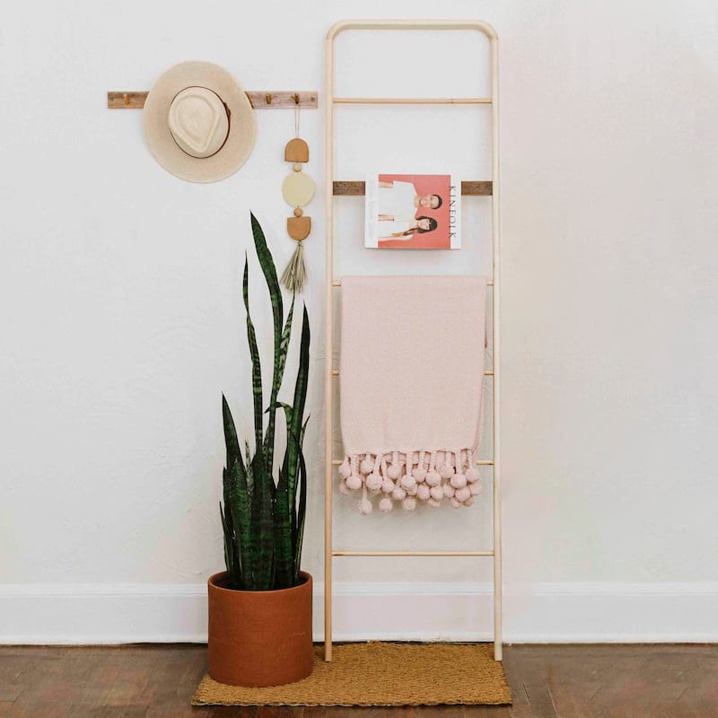 Wood Ladder Towel Rack