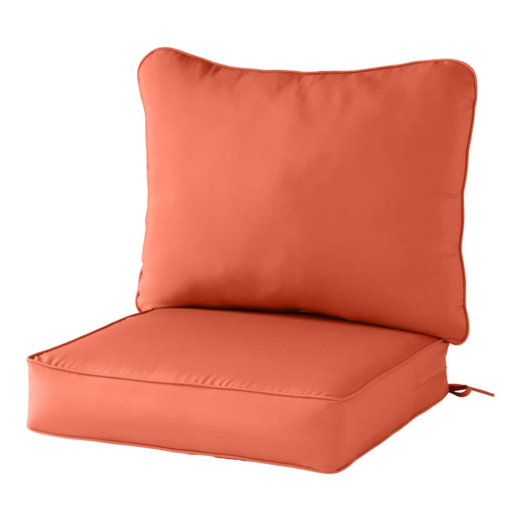 Outdoor Rust 2-Piece Premium Deep Seat Cushion Set (Cushions Only)