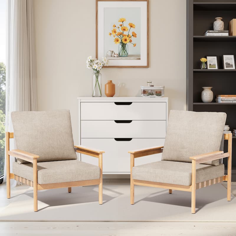 27.6'' x 24.4'' x 4.5'' Outdoor Indoor Patio Seat Cushions Set (Seat & Back)