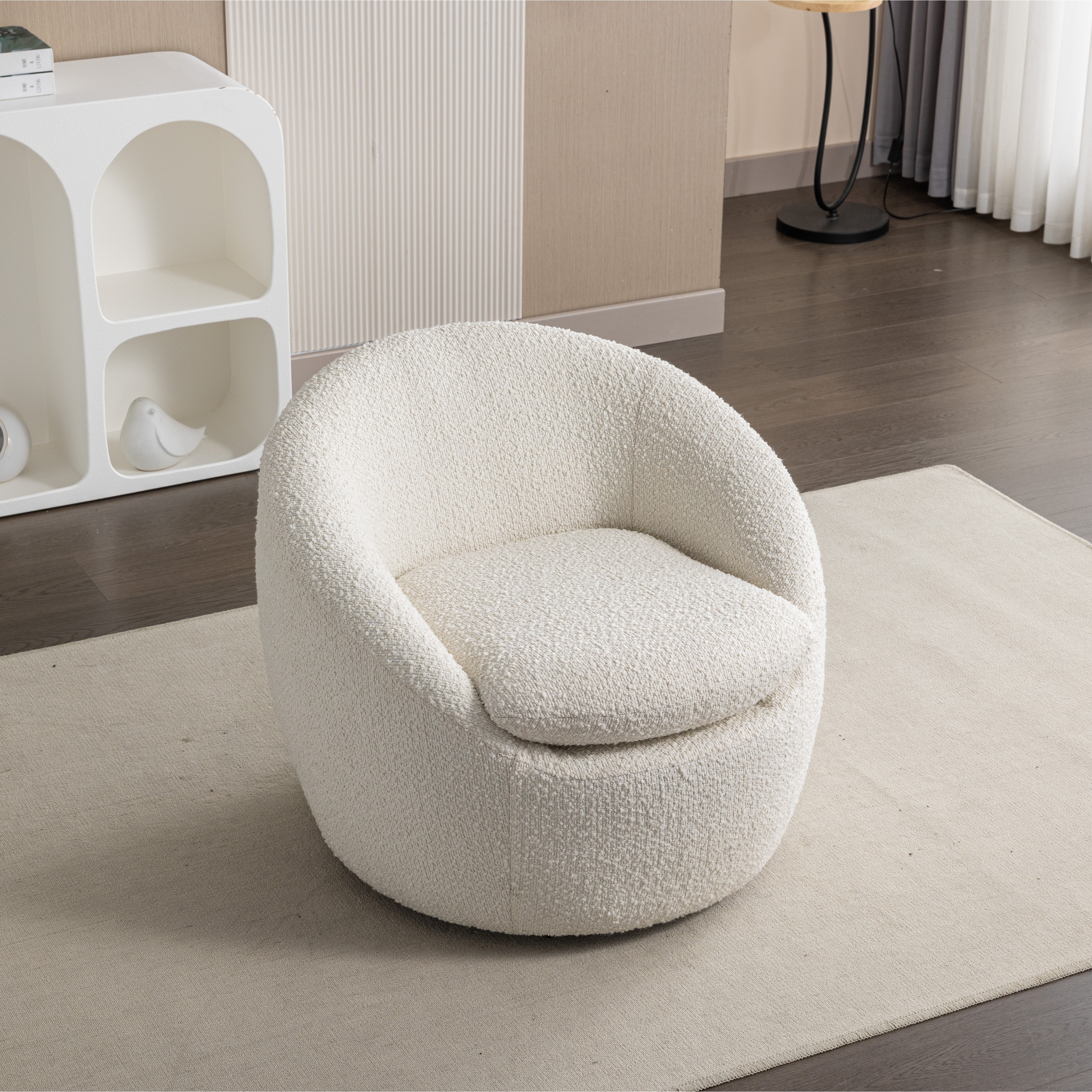 Roundhill Furniture Winnie Modern Swivel Barrel Chair