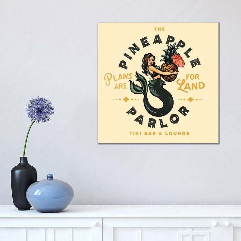 iCanvas "Pineapple Parlor" by The Whiskey Ginger Canvas Print - 18x18x1.5