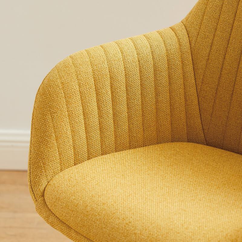 Art Leon Classical Swivel Office Accent Chair with Wood Legs