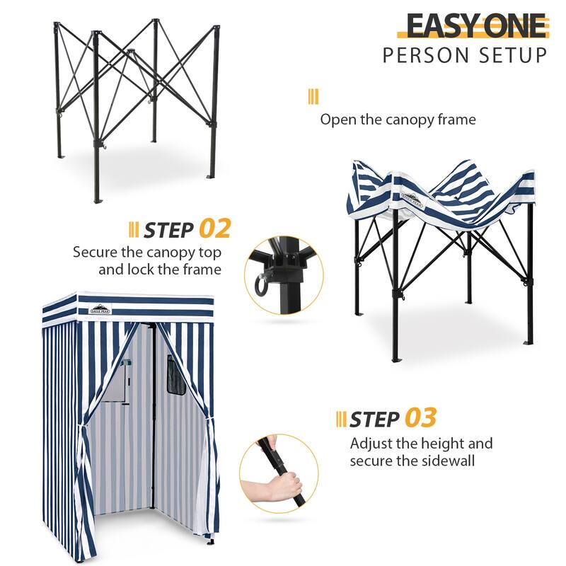 EAGLE PEAK Flex Compact 4x4 Pop-up Canopy Changing Room, Portable Privacy Dressing Room