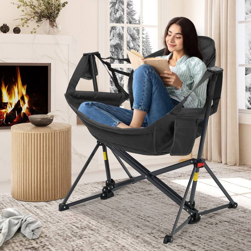 Hammock Camping Chair, Foldable Portable Rocking Chairs for Adults