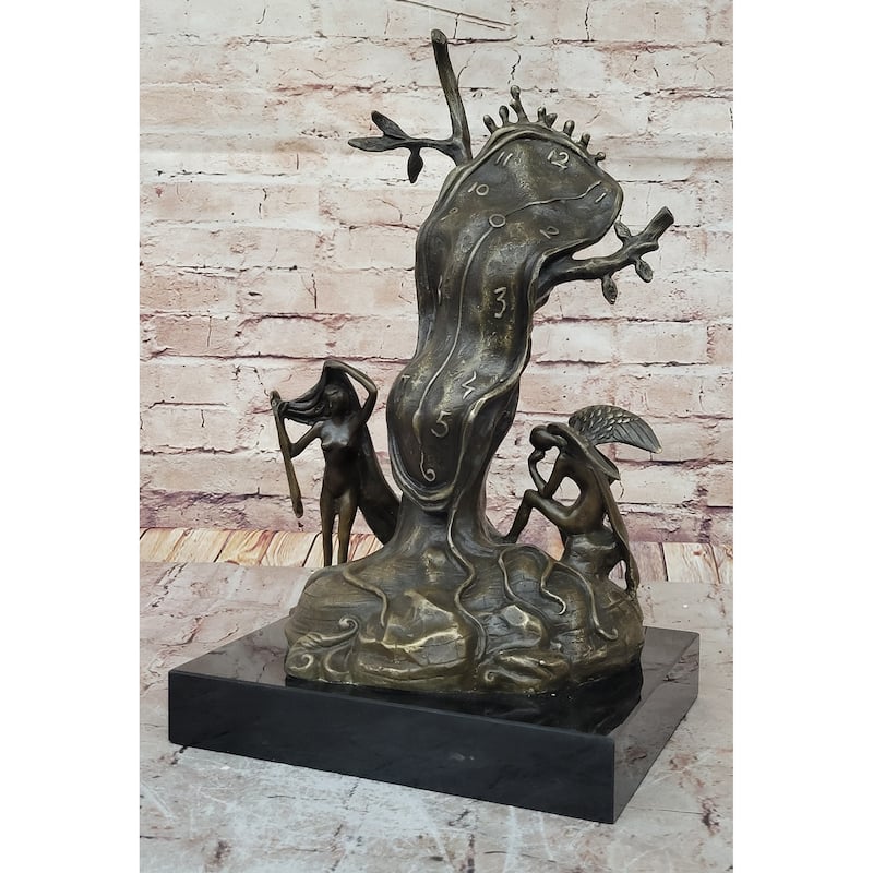 Surreal Melting Clock Bronze – Salvador Dalí Nobility Of Time Sculpture