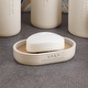 preview thumbnail 16 of 59, Chic Polyresin Soap Dish with Draining Bamboo Insert - 5 L x 3.4 W x 1 H