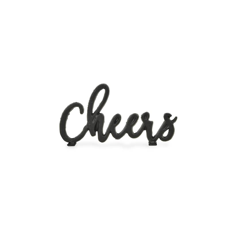 Black Cast Iron "Cheers" Table Decor