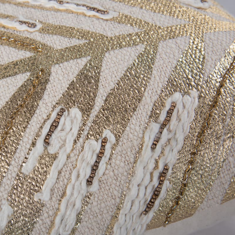 Rizzy Home Botanical Embroidered Throw Pillow