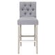 preview thumbnail 15 of 29, Carter 29" Button Tufted Bar Stool (Set of 2) Antique Gray Finish