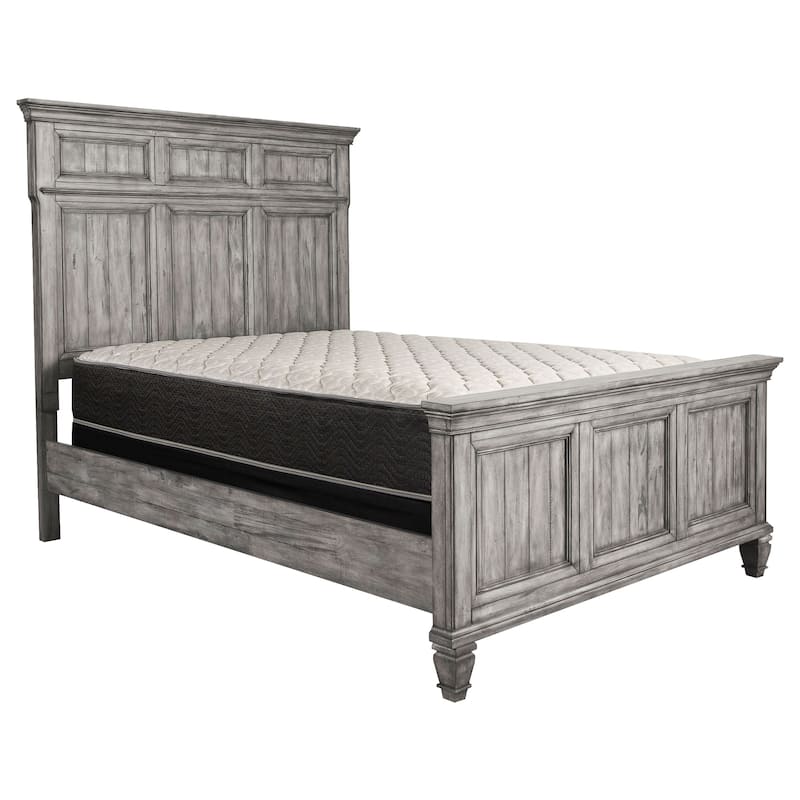 Avenue Farmhouse Tall Headboard Wood Panel Bed