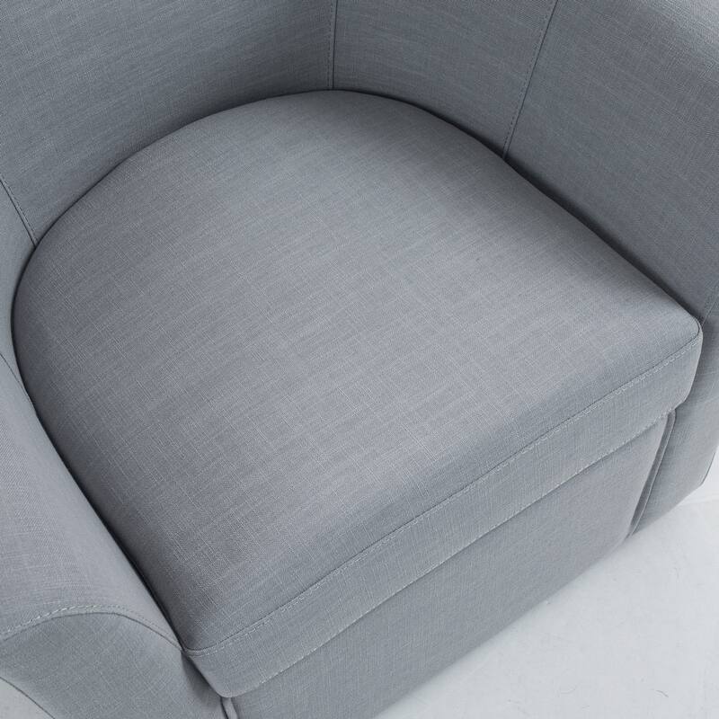 UIXE Swivel Barrel Accent Chair with Metal Base - 30.7"W x 29.9"H x 27.5"D