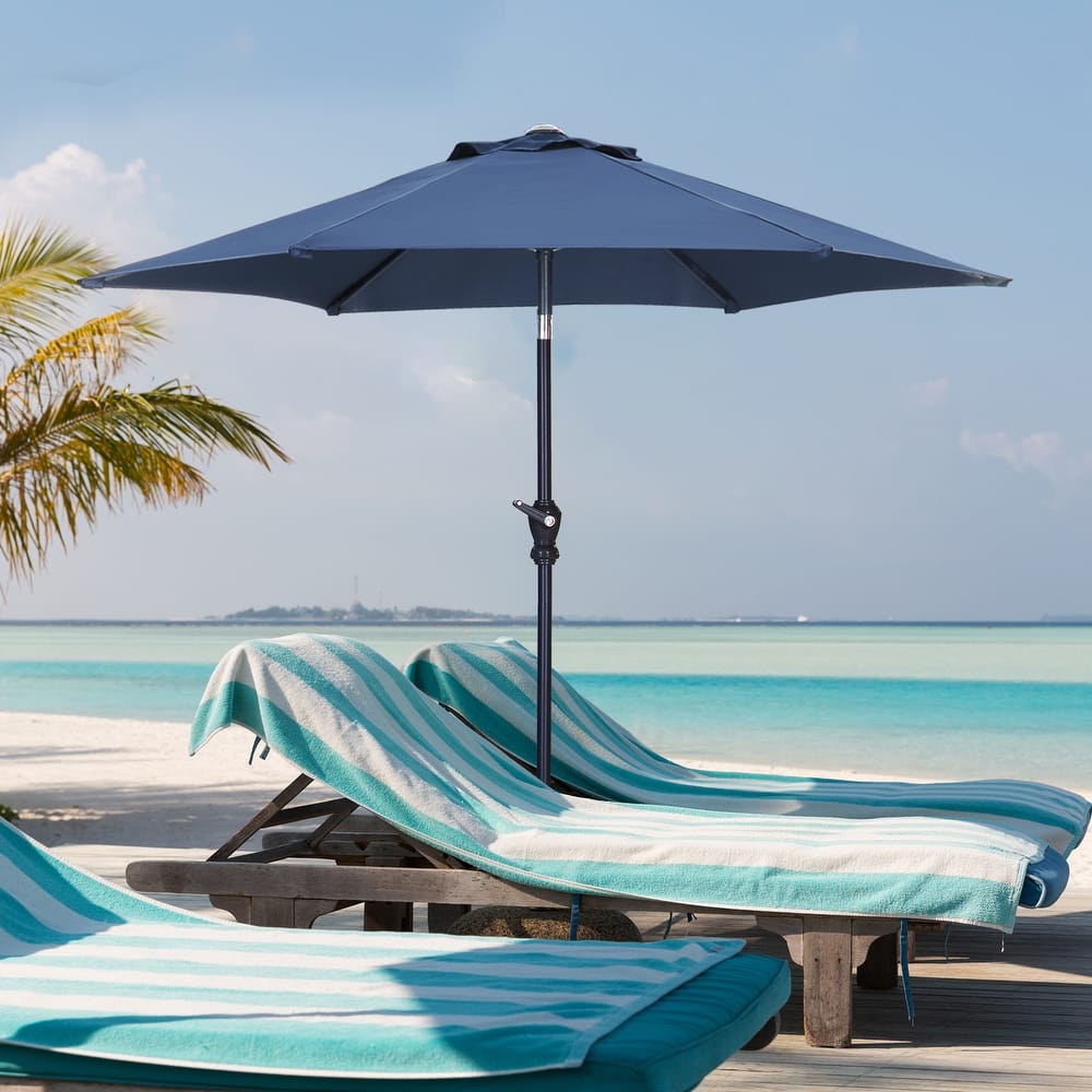 Ainfox 7.5ft Patio Umbrella Outdoor Umbrella Tilt Multi-color Without Base