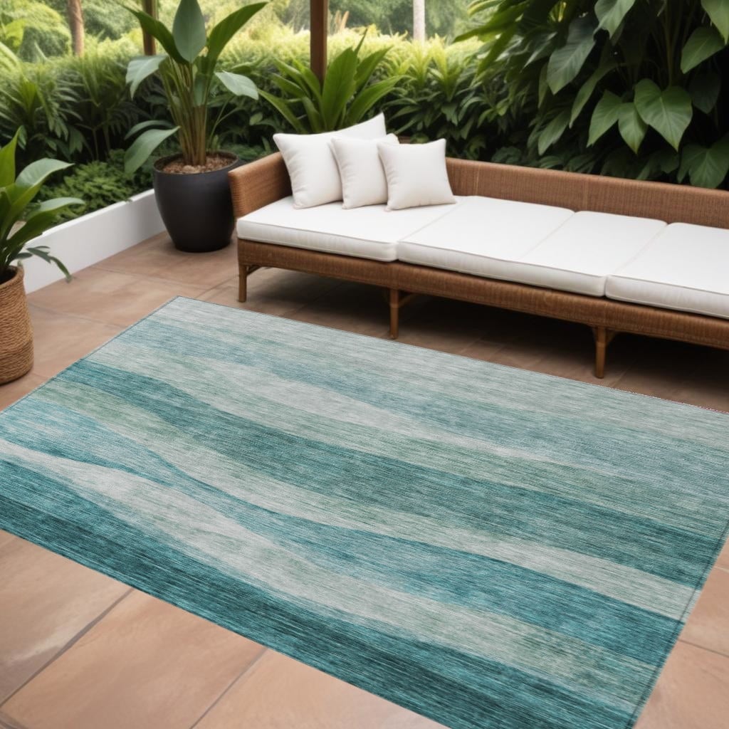 HomeRoots Abstract Transitional Rectangle Outdoor Rug