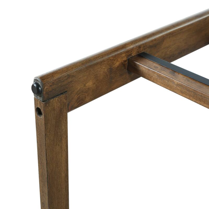 Christopher Knight Home - Modern Linen Upholstered Counter Height Bar Stools with Solid Wood Legs & Square Backrest, Set of 2