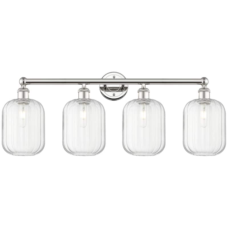 Innovations Lighting 616-4W-14-34 Preston Vanity Preston 4 Light 34" - Polished Nickel / Clear