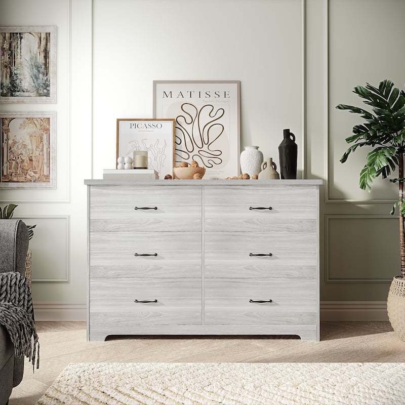 6-Drawer Dresser Double Dresser With Ultra Fast Assembly 31.5 in. × 47.16 in. × 15.74 in.