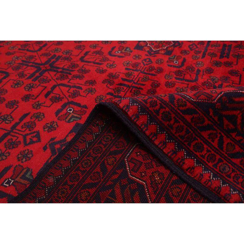 ECARPETGALLERY Hand-knotted Finest Khal Mohammadi Red Wool Rug - 4'11 x 6'4