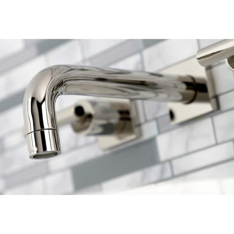 Manhattan Two-Handle 3-Hole Wall Mount Bathroom Faucet