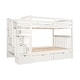 preview thumbnail 10 of 11, Multifunctional Design Wood Bunk Bed with Stairway, Maximized Storage Space and Guardrail, White