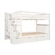 preview thumbnail 10 of 11, Stylish & Simple Full Over Full Bunk Bed with Shelves, Solid & Safe Staircase and 6 Storage Drawers, Maximized Space, White