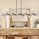 preview thumbnail 8 of 25, 22-Light Linear Chandelier Sputnik Chandeliers Modern Chandeliers for Dining Room Smoked Gray