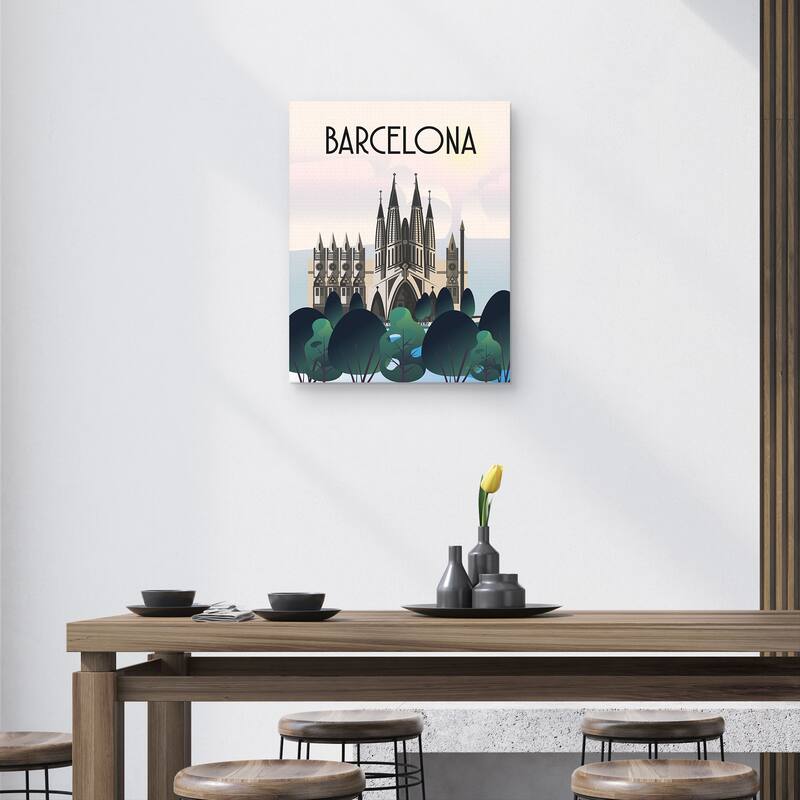 Barcelona by Omar Escalante Canvas Art Print