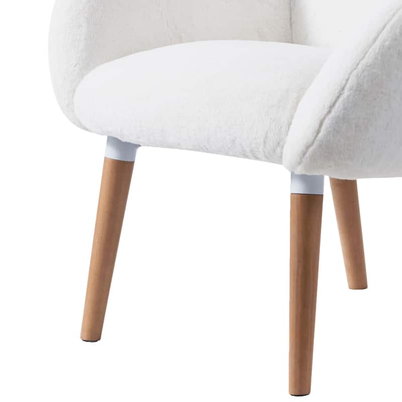 Modern 31.89" Upholstered Accent Chair with Pure Solid Wood Beech Frame for Living Room
