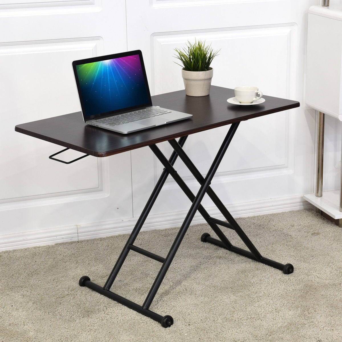 Shop Costway Height Adjustable Standing Desk Converter Sit Stand