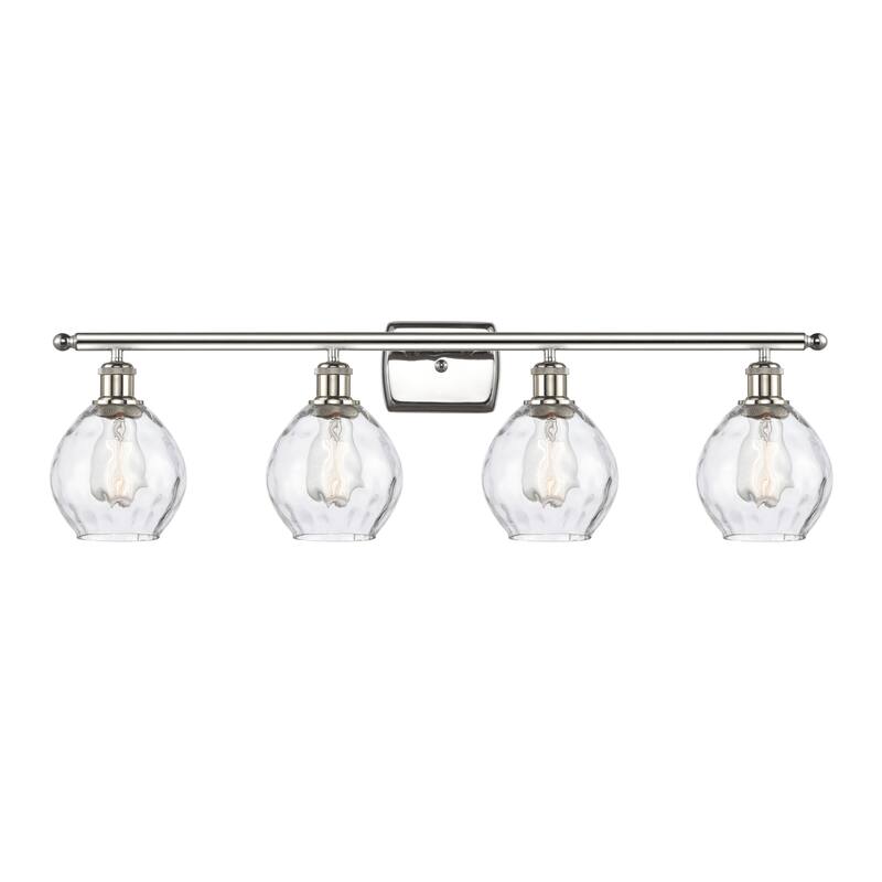 Innovations Lighting Small Waverly 4 Light 36" Wide Bathroom Vanity - Polished Nickel / Clear