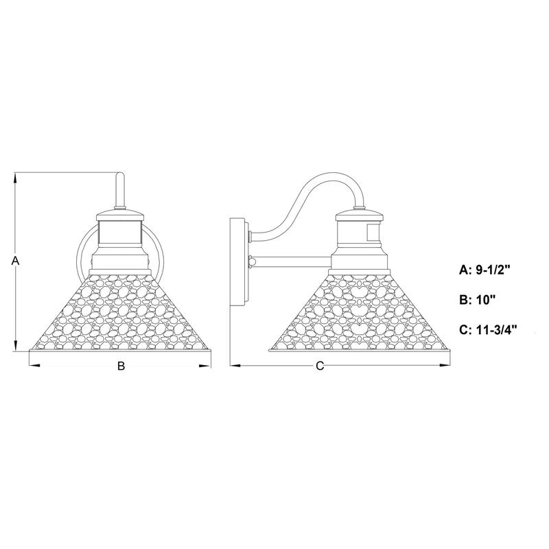 Bellevue VXWS45890 Chasm 10" Tall Outdoor Wall Sconce