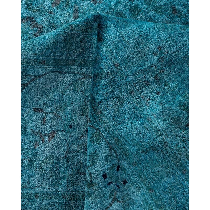 Fine Vibrance, One-of-a-Kind Hand-Knotted Area Rug - Gray, 9' 2" x 11' 10" - 9' 2" x 11' 10"