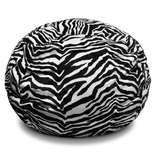 slide 2 of 3, Urban Shop Zebra Bean Bag Chair