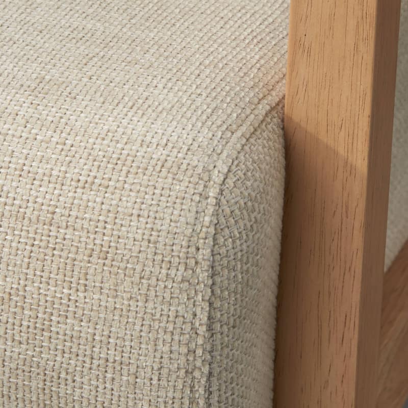 Lifestorey Serena Cane and Solid Wood Accent Chair