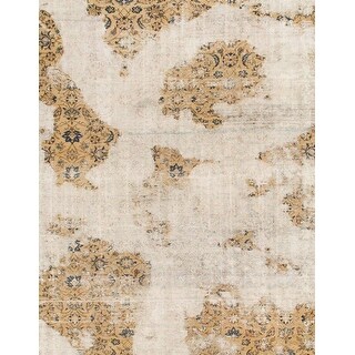 Ahgly Company Machine Washable Abstract Desert Sand Beige Area Rugs ...